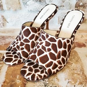 Gianni Bini Genuine Calf Hair Giraffe Print Heels